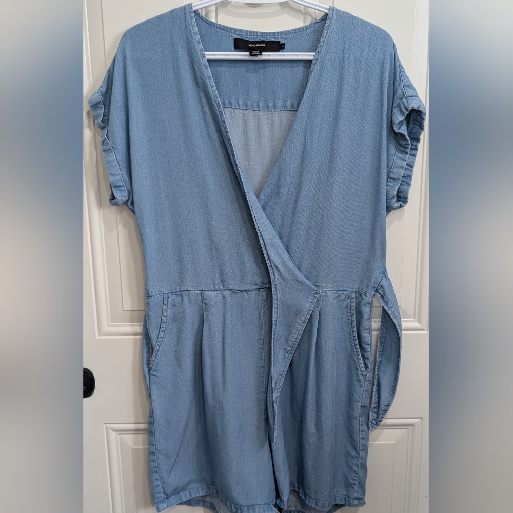 3/$20 Vero Moda Light Blue Women's Romper 100%Lyocell